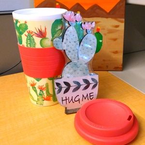 Cacti BPA Free Travel Plastic Tumbler NWT